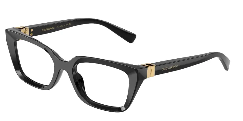 Donna Dolce & Gabbana DG3436 501 Montature da vista Acetato Nero Trasparente Squadrata Normale