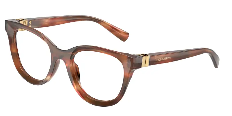 Donna Dolce & Gabbana DG3437 3221 Montature da vista Acetato Tartaruga Trasparente Pantos Normale