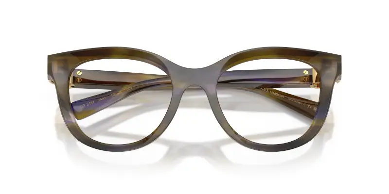 Donna Dolce & Gabbana DG3437 3447 Montature da vista Acetato Verde Trasparente Pantos Normale miniatura 2