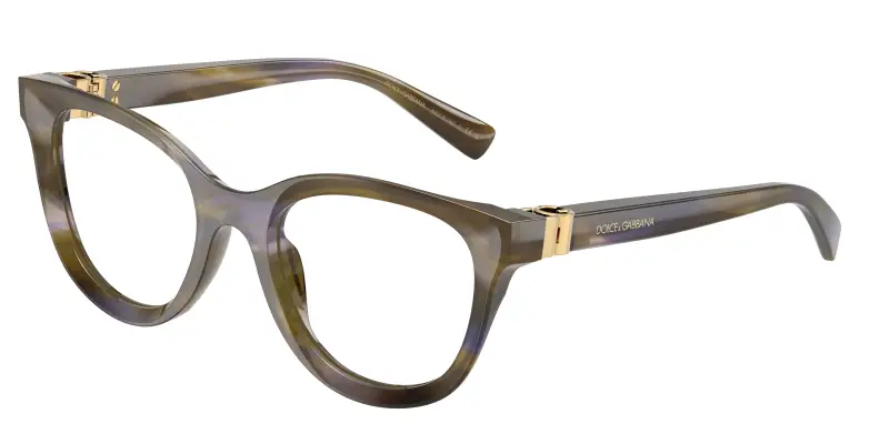 Donna Dolce & Gabbana DG3437 3447 Montature da vista Acetato Verde Trasparente Pantos Normale