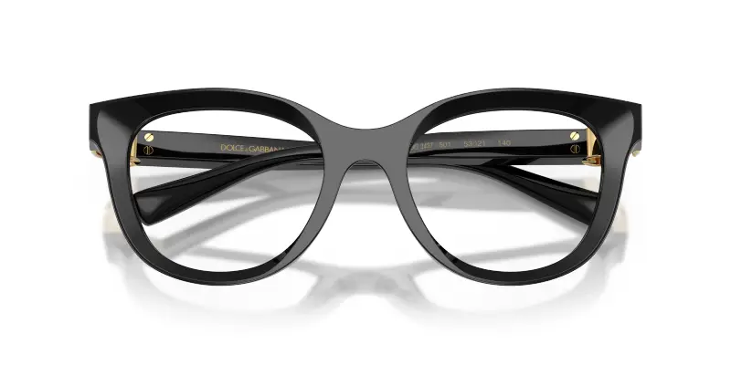 Donna Dolce & Gabbana DG3437 501 Montature da vista Acetato Nero Trasparente Pantos Normale miniatura 2