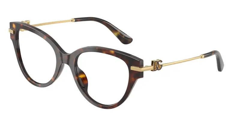 Donna Dolce & Gabbana DG3438 502 Montature da vista Acetato Tartaruga Trasparente Farfalla Normale
