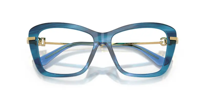 Donna Dolce & Gabbana DG3439 3472 Montature da vista Acetato Blu Trasparente Squadrata Normale miniatura 2