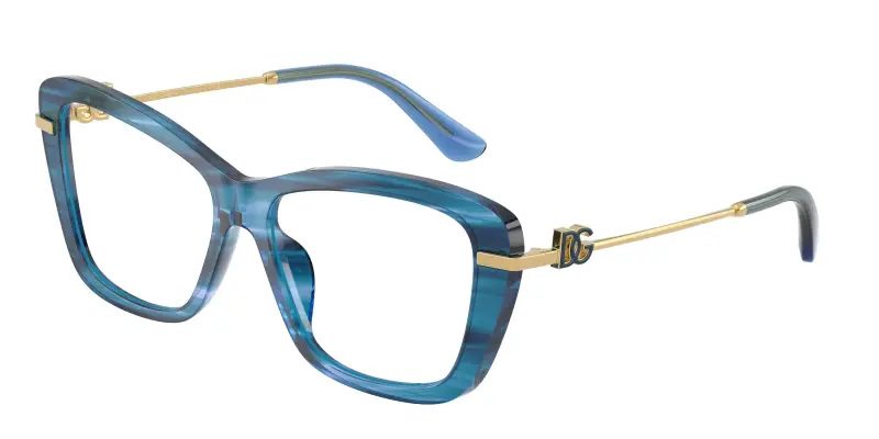 Donna Dolce & Gabbana DG3439 3472 Montature da vista Acetato Blu Trasparente Squadrata Normale