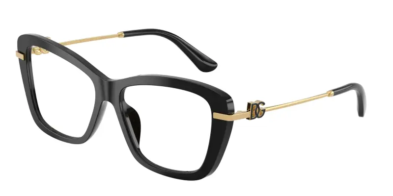 Donna Dolce & Gabbana DG3439 501 Montature da vista Acetato Nero Trasparente Squadrata Normale