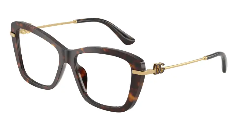 Donna Dolce & Gabbana DG3439 502 Montature da vista Acetato Tartaruga Trasparente Squadrata Normale