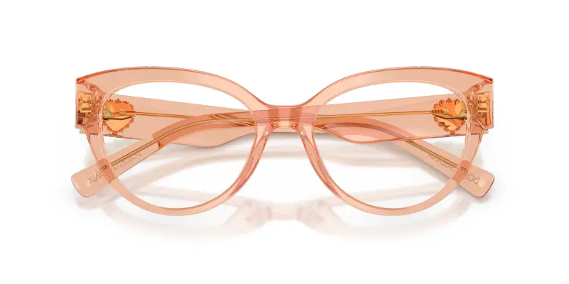 Donna Dolce & Gabbana DG3440 3226 Montature da vista Acetato Rosa Trasparente Cat Eye Normale miniatura 2