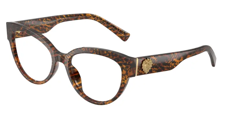 Donna Dolce & Gabbana DG3440 3470 Montature da vista Acetato Marrone Trasparente Cat Eye Normale