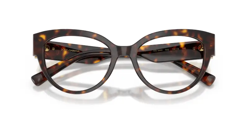 Donna Dolce & Gabbana DG3440 502 Montature da vista Acetato Tartaruga Trasparente Cat Eye Normale miniatura 2