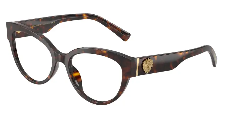Donna Dolce & Gabbana DG3440 502 Montature da vista Acetato Tartaruga Trasparente Cat Eye Normale