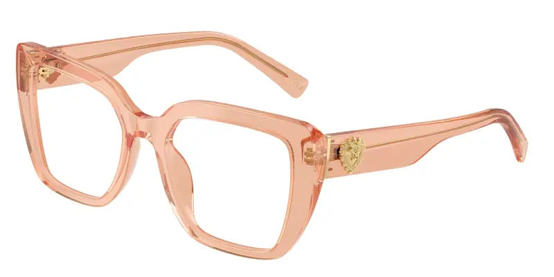 Donna Dolce & Gabbana DG3441 3226 Montature da vista Acetato Rosa Trasparente Squadrata Normale