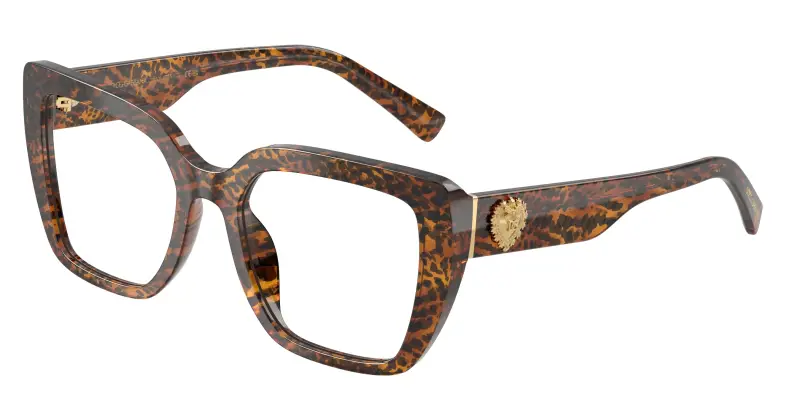 Donna Dolce & Gabbana DG3441 3470 Montature da vista Acetato Marrone Trasparente Squadrata Normale