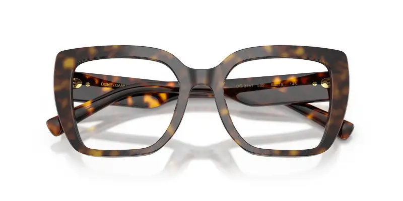 Donna Dolce & Gabbana DG3441 502 Montature da vista Acetato Tartaruga Trasparente Squadrata Normale miniatura 2