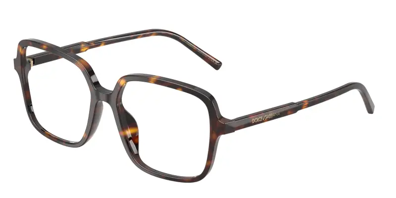 Donna Dolce & Gabbana DG3442 502 Montature da vista Acetato Tartaruga Trasparente Squadrata Normale