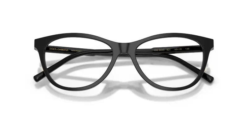 Donna Dolce & Gabbana DG3443 501 Montature da vista Acetato Nero Trasparente Cat Eye Normale miniatura 2