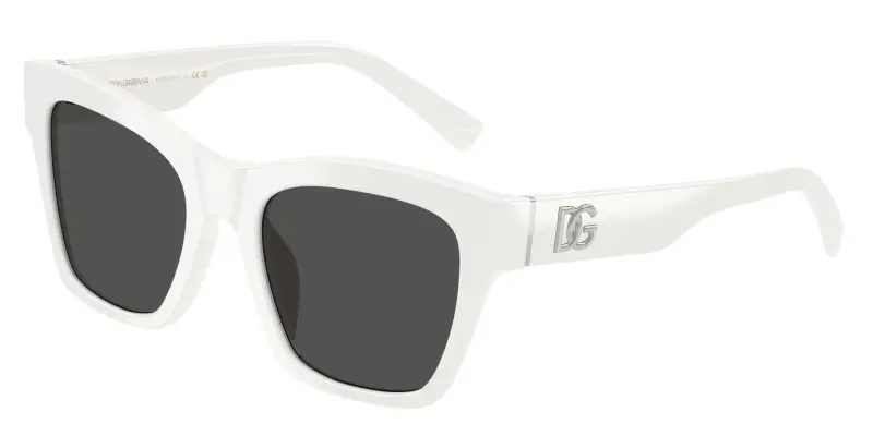 Donna Dolce & Gabbana DG4512 331287 Occhiali da sole Acetato Bianco Grigio Squadrata Normale