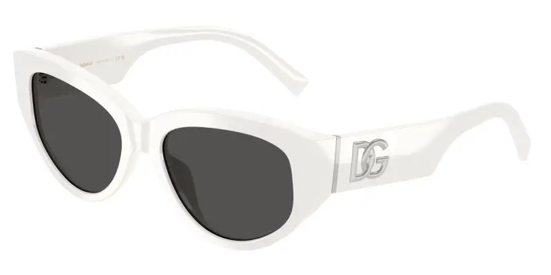 Donna Dolce & Gabbana DG4514 331287 Occhiali da sole Acetato Bianco Grigio Cat Eye Normale