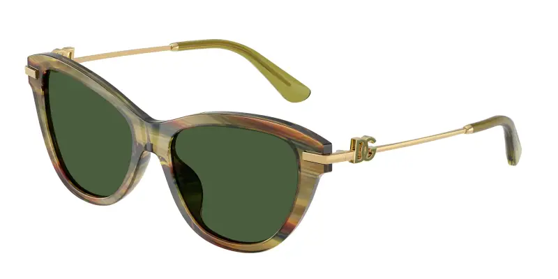 Donna Dolce & Gabbana DG4534 347571 Occhiali da sole Acetato Verde Verde Farfalla Normale