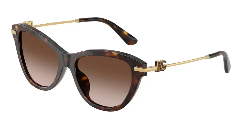 Donna Dolce & Gabbana DG4534 502/13 Occhiali da sole Acetato Tartaruga Marrone Farfalla Normale Sfumato