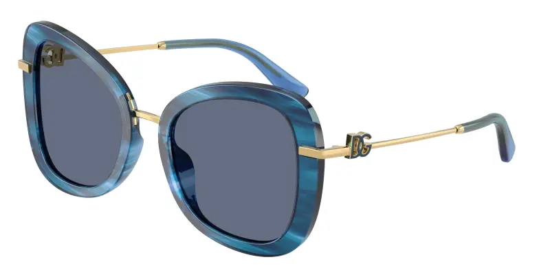 Donna Dolce & Gabbana DG4535 347272 Occhiali da sole Acetato Blu Blu Farfalla Normale