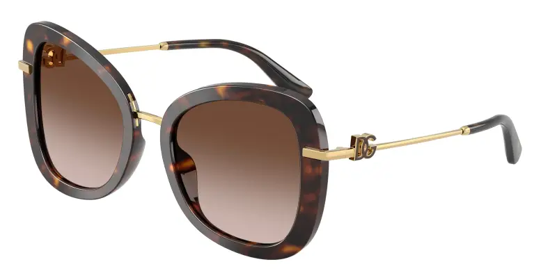 Donna Dolce & Gabbana DG4535 502/13 Occhiali da sole Acetato Tartaruga Marrone Farfalla Normale Sfumato