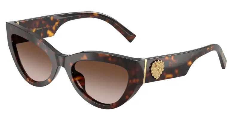 Donna Dolce & Gabbana DG4536 502/13 Occhiali da sole Acetato Tartaruga Marrone Cat Eye Normale Sfumato