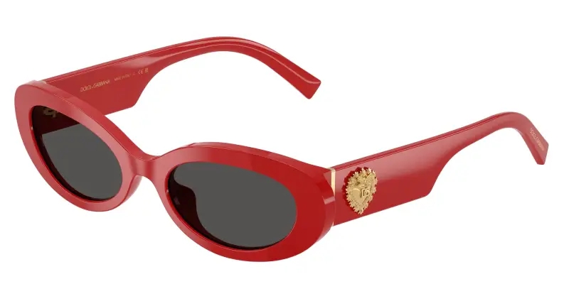 Donna Dolce & Gabbana DG4537 308887 Occhiali da sole Acetato Rosso Grigio Rotonda Normale