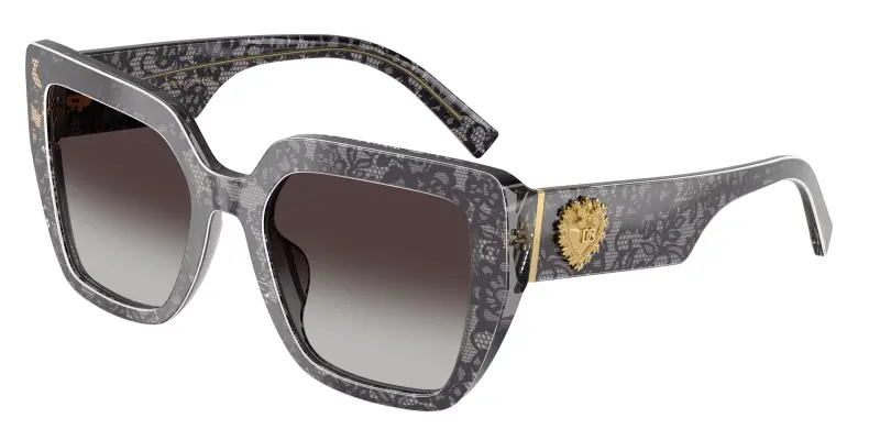 Donna Dolce & Gabbana DG4538 34718G Occhiali da sole Acetato Grigio Grigio Squadrata Normale Sfumato