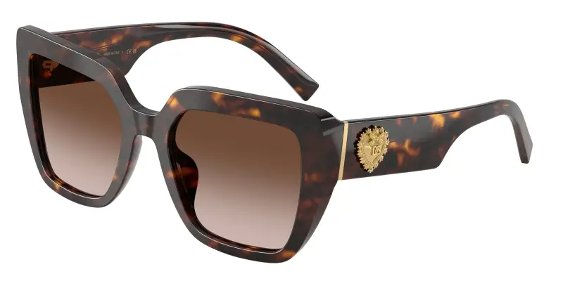Donna Dolce & Gabbana DG4538 502/13 Occhiali da sole Acetato Tartaruga Marrone Squadrata Normale Sfumato