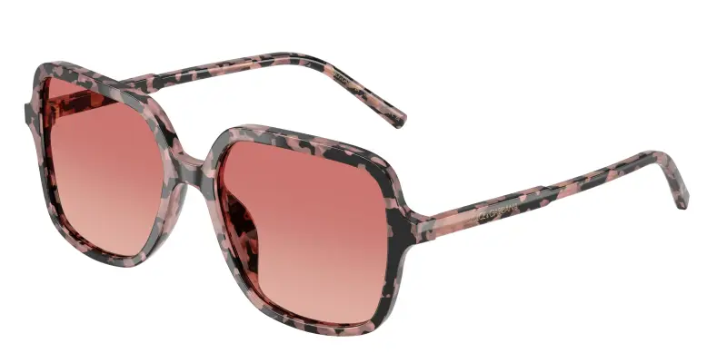 Donna Dolce & Gabbana DG4539 3476A5 Occhiali da sole Acetato Tartaruga Rosa Squadrata Normale Sfumato