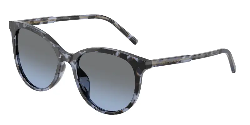 Donna Dolce & Gabbana DG4540 34438F Occhiali da sole Acetato Blu Blu Pantos Normale Sfumato
