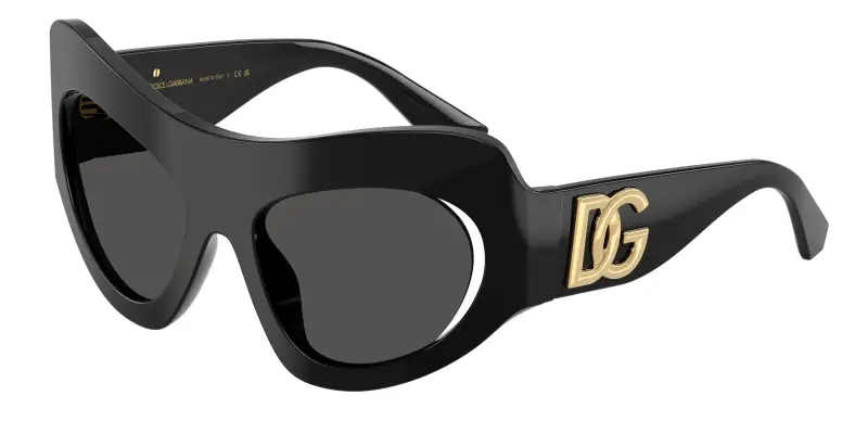 Donna Dolce & Gabbana DG4552 501/87 Occhiali da sole Acetato Nero Grigio Cat Eye Normale