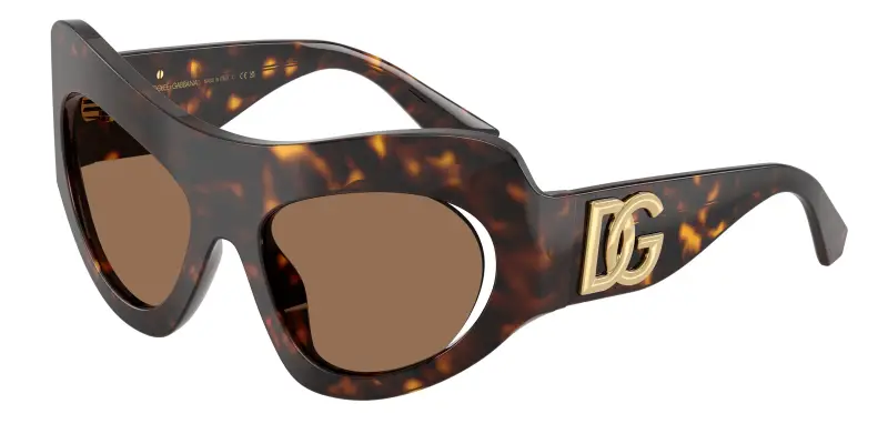 Donna Dolce & Gabbana DG4552 502/73 Occhiali da sole Acetato Tartaruga Marrone Cat Eye Normale