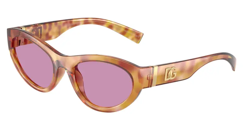 Donna Dolce & Gabbana DG6207 34771A Occhiali da sole Iniettato Viola Viola Cat Eye Normale