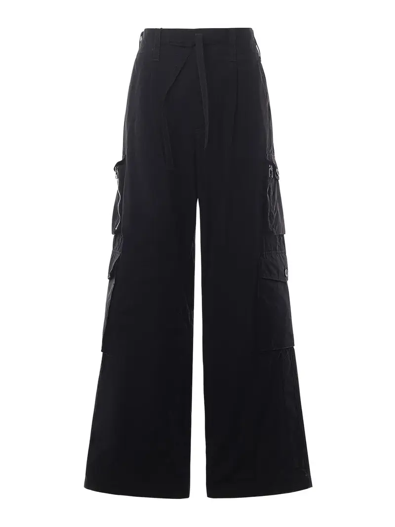 Faille Cargo Pants Nero