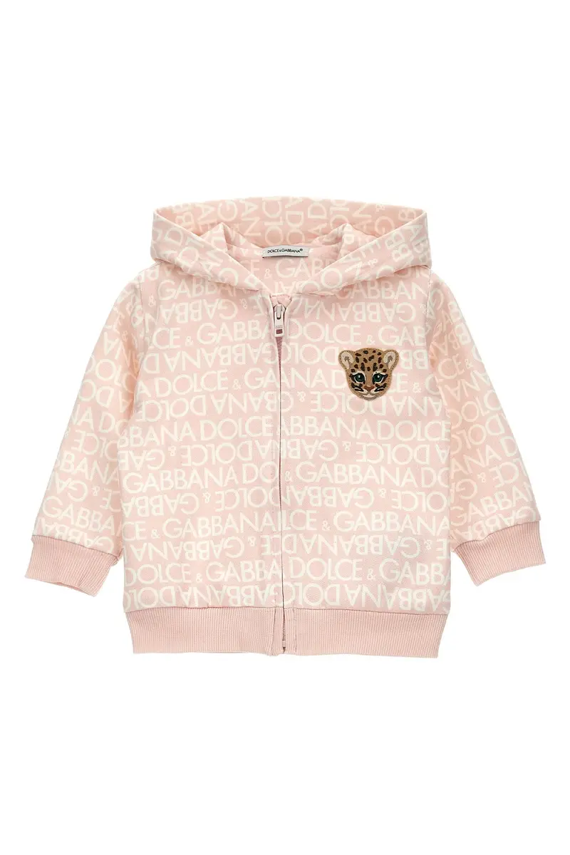 Felpa Con Cappuccio Logomania Rosa