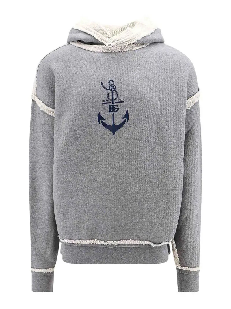 Felpa in cotone e cashmere Grigio