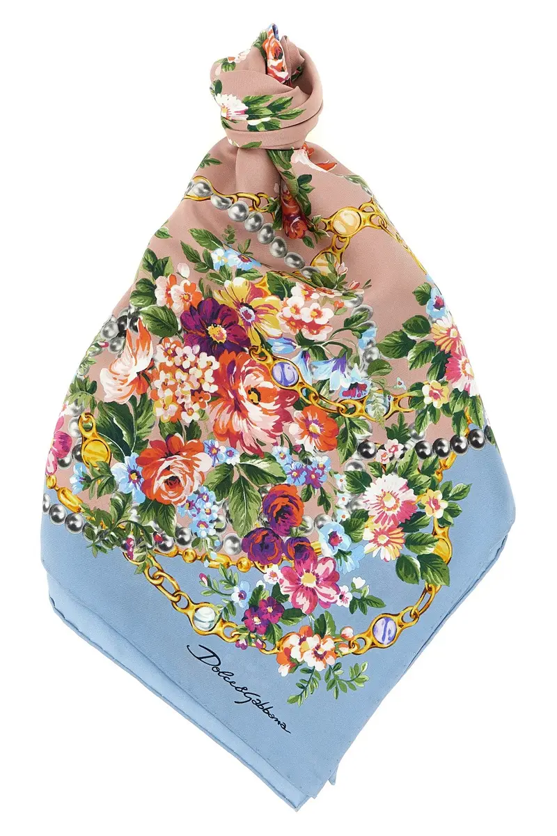 Foulard Mazzolini Di Fiori Azzurro