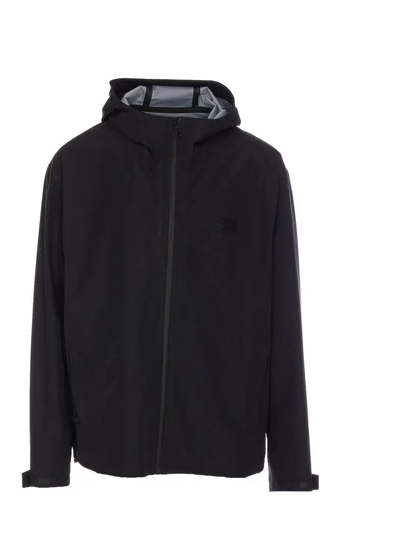 Giacca a placca logo Nero