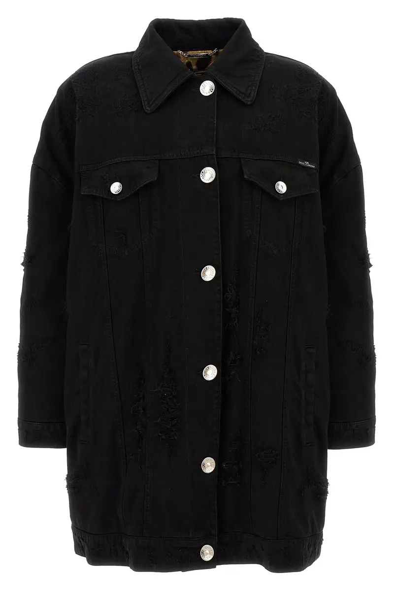 Giacca Lunga Denim Nero