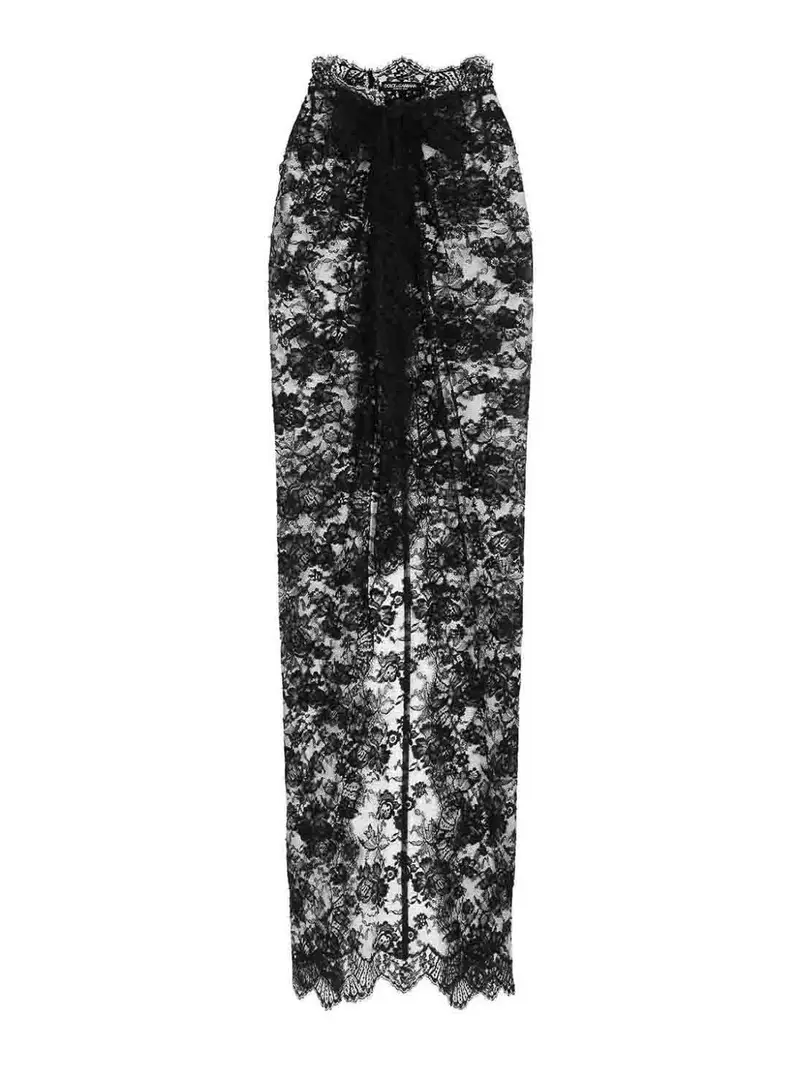 Gonna con ricamo Dolce &Amp Gabbana Nero