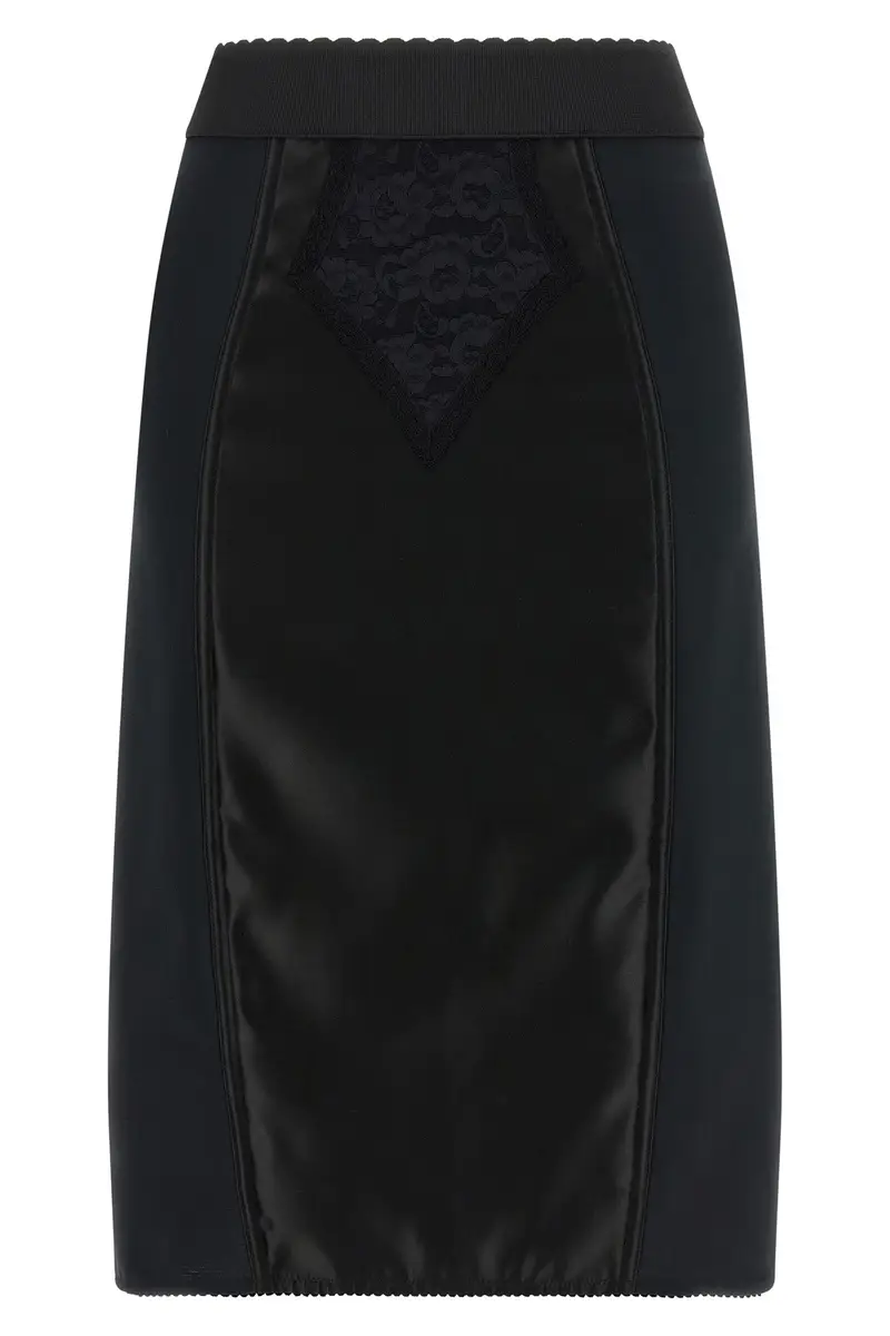 Gonna Inserto Pizzo Nero