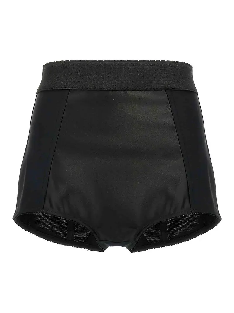 Gonna pantalone in raso Nero