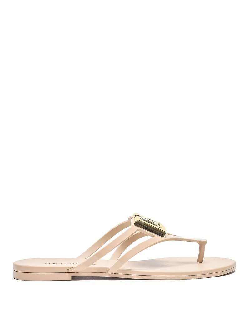 Infradito Dg beige Color Carne E Neutri