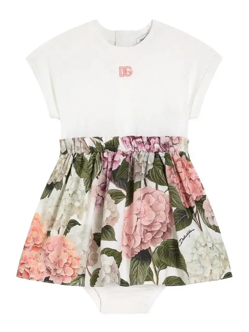 Abito Con Stampa Bianco