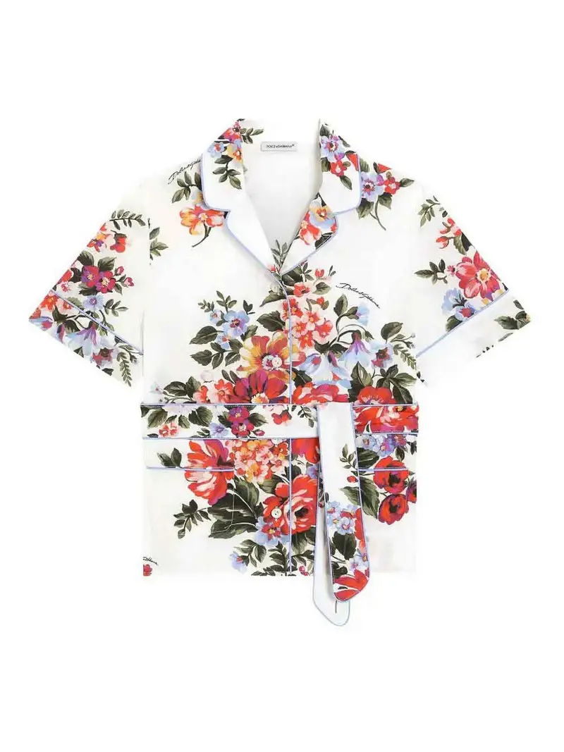 Camicia Con Stampa Bianco