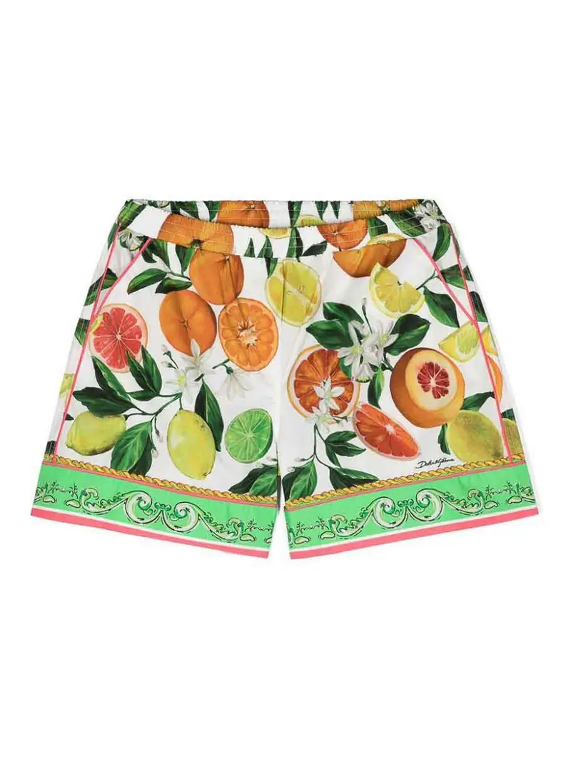 Shorts con stampa di frutta Multicolore