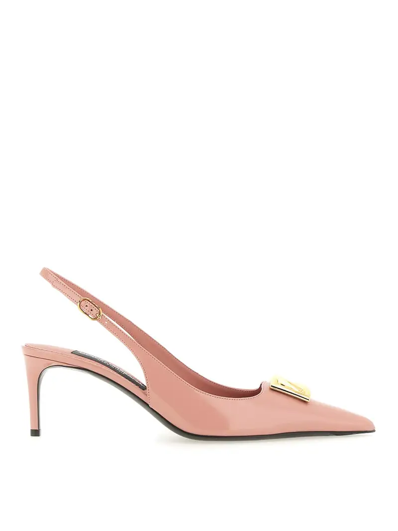 Slingback in pelle Color Carne E Neutri