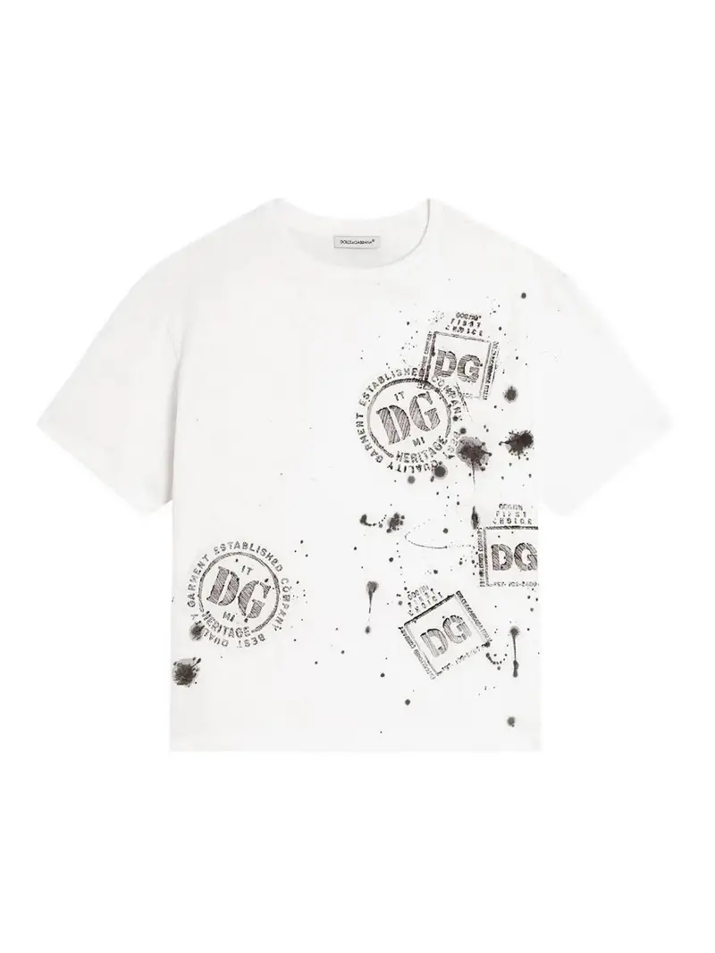 T-Shirt Con Stampa Bianco