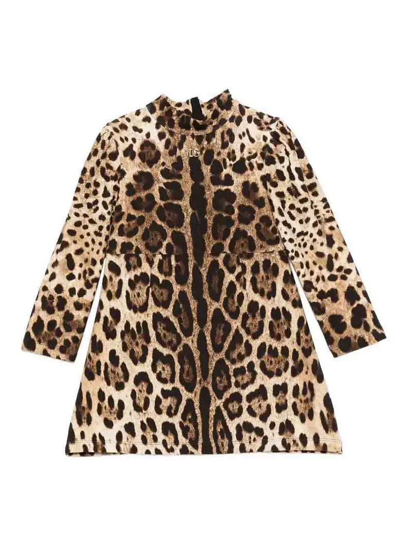 Vestito Con Logo Marrone